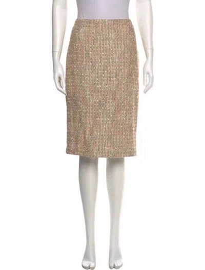 Pre-owned Escada Printed Knee-length Skirt In Neutral