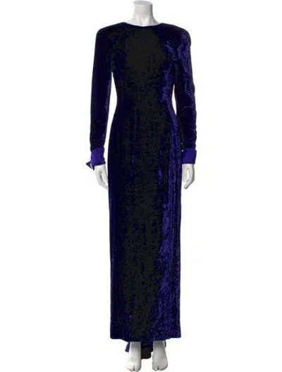 Pre-owned Escada Printed Long Dress In Blue