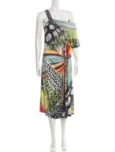 Pre-owned Escada Printed Long Dress In Multi