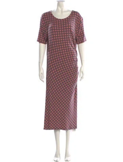 Pre-owned Escada Printed Long Dress In Pink