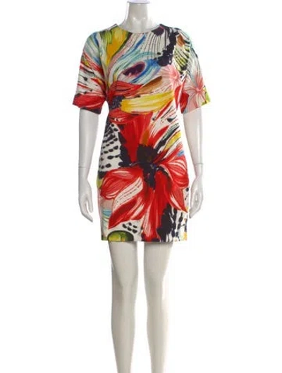 Pre-owned Escada Printed Mini Dress In Multi