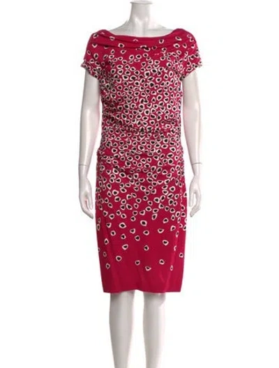 Pre-owned Escada Printed Mini Dress In Pink