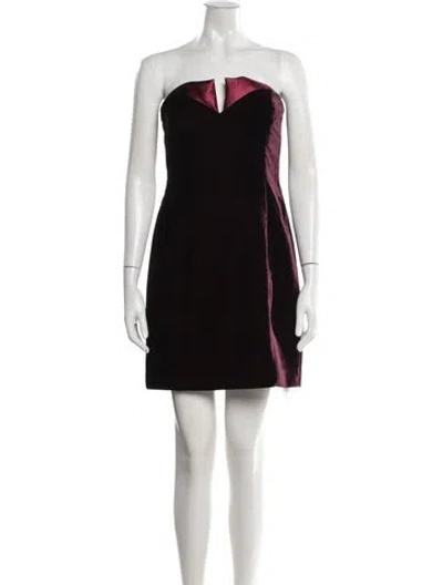 Pre-owned Escada Printed Mini Dress W/ Tags In Black