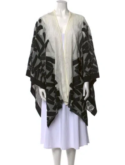 Pre-owned Escada Printed Plunge Neckline Sweater In Black