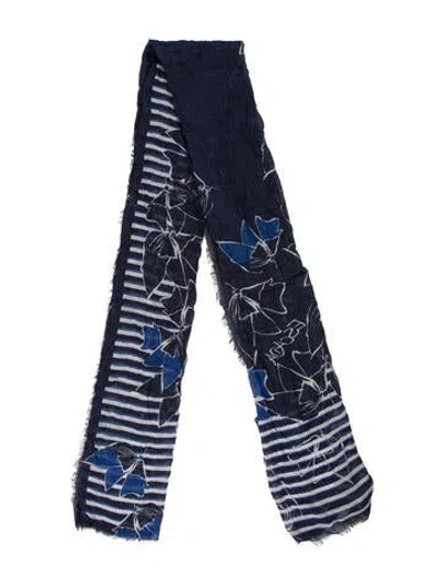 Pre-owned Escada Printed Scarf In Blue