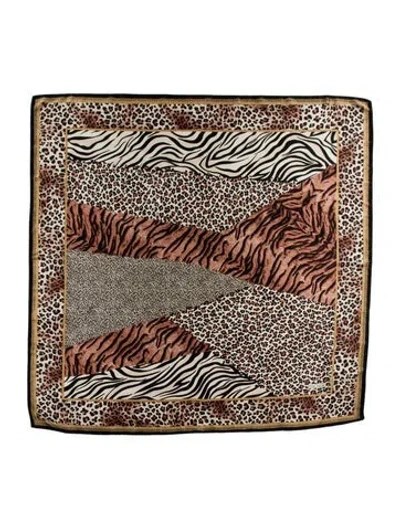 Pre-owned Escada Printed Scarf In Brown