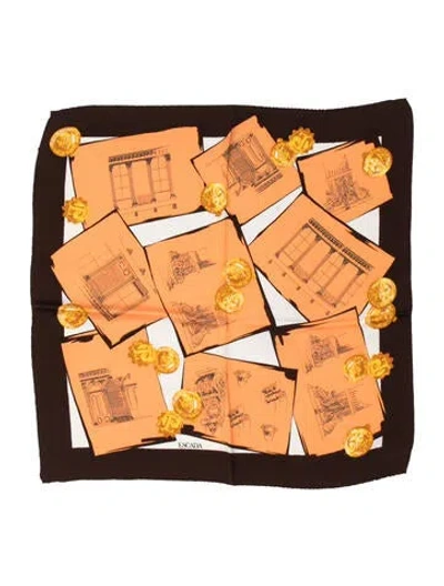 Pre-owned Escada Printed Scarf In Brown