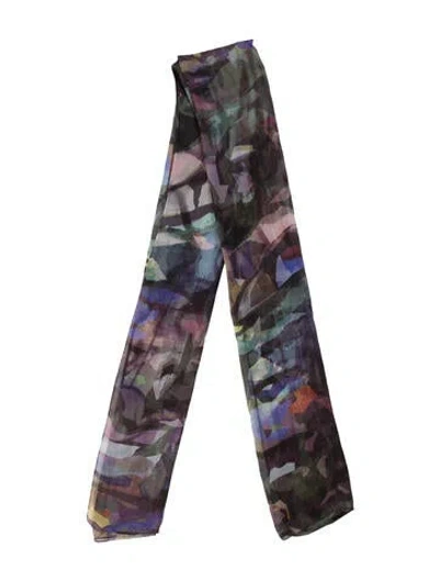 Pre-owned Escada Printed Scarf In Green