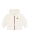 Escada Girls Logo Badge Zip Up Top In White