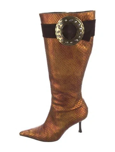 Pre-owned Escada Python Boots