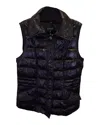 Escada Quilted Puffer Vest In Black Polyamide In Black