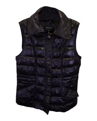 Escada Quilted Puffer Vest In Black Polyamide