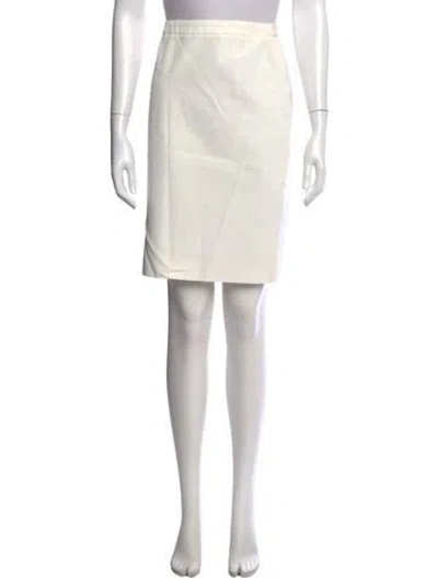 Pre-owned Escada Raw-edge Trim Mini Skirt In Neutral