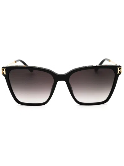 Escada Rectangular Acetate Sunglasses For Women In Black