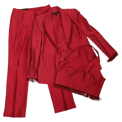 Pre-owned Escada Red Silk Pantsuit From The 2000s