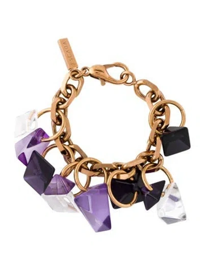 Pre-owned Escada Resin Charm Bracelet, 7" In Multi