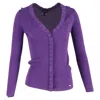 Escada Ribbed-knit Cardigan In Purple Viscose In Purple