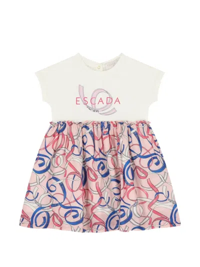 Escada Babies' Ribbon-print Dress In Pink