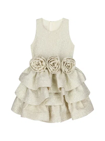 Escada 花卉细节分层式连衣裙 In Neutral