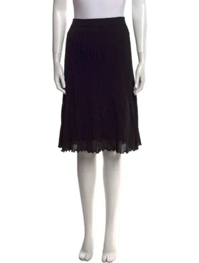 Pre-owned Escada Ruffle Embellishment Knee-length Skirt In Black