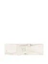 Escada Ruffled Heart-print Headband In Neutral