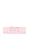 Escada Ruffled Heart-print Headband In Pink