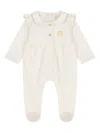 Escada Ruffled Logo Hearts-print Pajama In Neutral