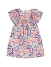 Escada Ruffled Print Dress In Multi
