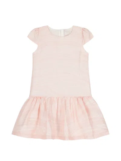 Escada Kids' Ruffled Textured Dress In Pink