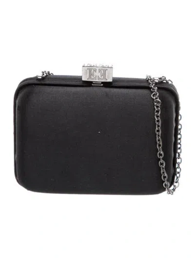Pre-owned Escada Satin Evening Bag Vintage In Black