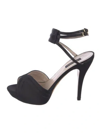 Pre-owned Escada Satin Pumps In Black
