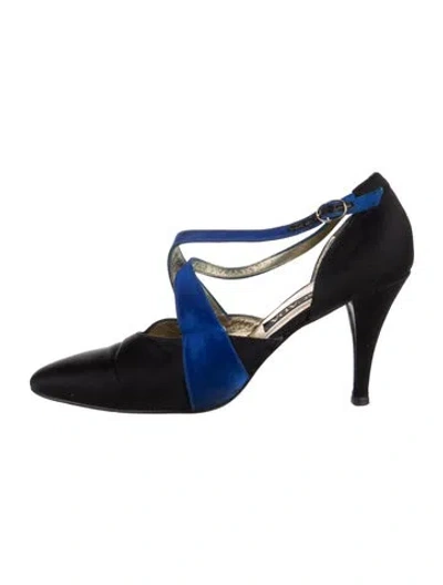 Pre-owned Escada Satin Pumps In Blue