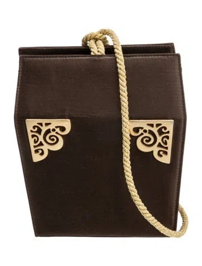 Pre-owned Escada Satin Shoulder Bag In Brown