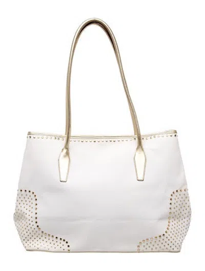 Pre-owned Escada Satin Shoulder Bag In White