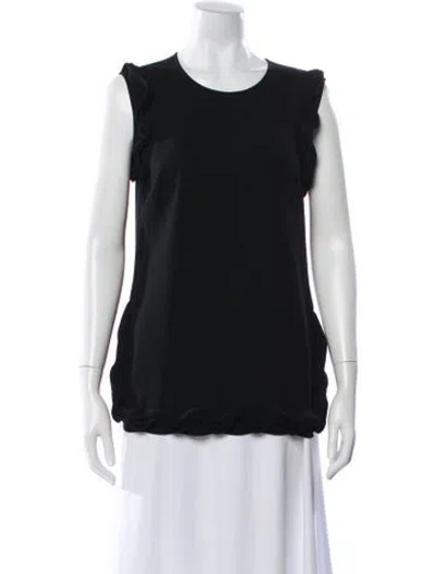 Pre-owned Escada Scoop Neck Mini Dress In Black