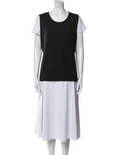 Pre-owned Escada Scoop Neck Short Sleeve T-shirt In Black