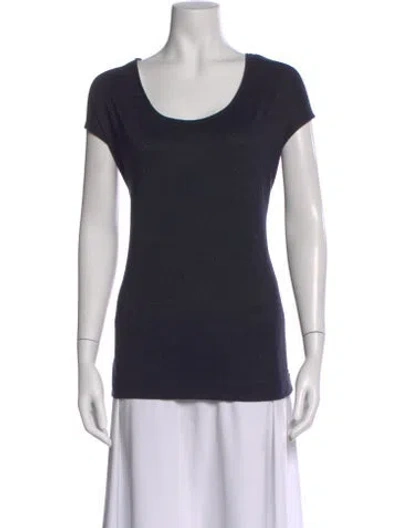 Pre-owned Escada Scoop Neck Short Sleeve T-shirt In Black