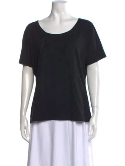 Pre-owned Escada Scoop Neck Short Sleeve T-shirt In Black