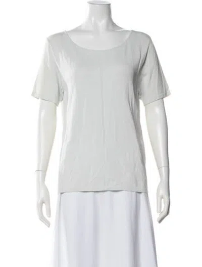 Pre-owned Escada Scoop Neck Short Sleeve T-shirt In Blue