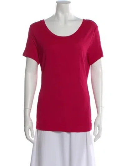 Pre-owned Escada Scoop Neck Short Sleeve T-shirt In Pink
