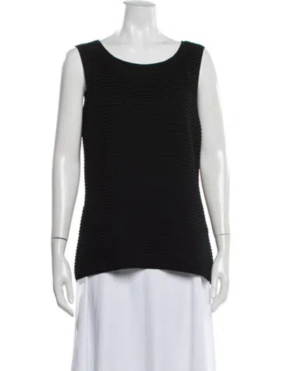 Pre-owned Escada Scoop Neck Sleeveless Top In Black