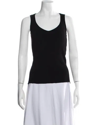 Pre-owned Escada Scoop Neck Sleeveless Top In Blue