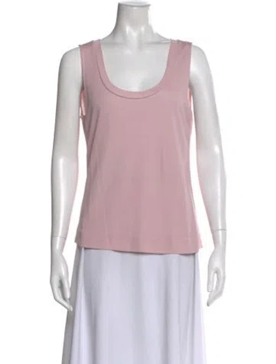 Pre-owned Escada Scoop Neck Sleeveless Top In Pink