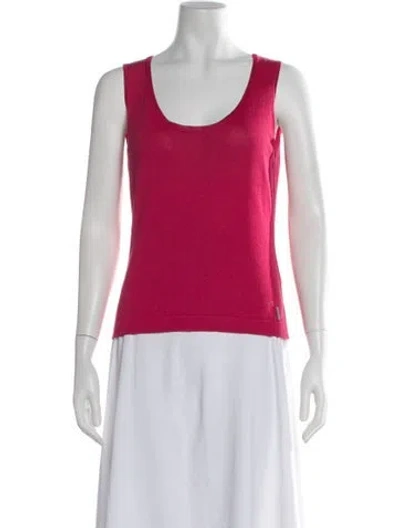 Pre-owned Escada Scoop Neck Sleeveless Top In Pink