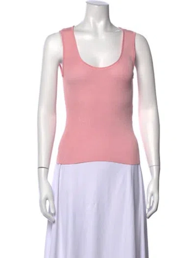 Pre-owned Escada Scoop Neck Sleeveless Top In Pink