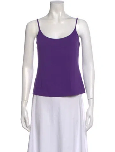 Pre-owned Escada Scoop Neck Sleeveless Top In Purple