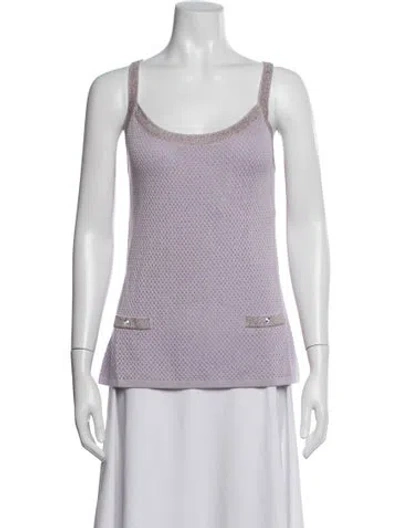 Pre-owned Escada Scoop Neck Sleeveless Top In Purple