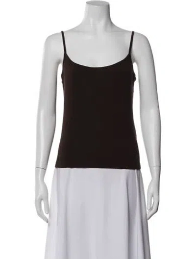 Pre-owned Escada Scoop Neck Sleeveless Top In White