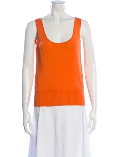 Pre-owned Escada Scoop Neck Sleeveless Top In Yellow