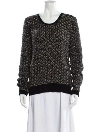 Pre-owned Escada Scoop Neck Sweater In Black